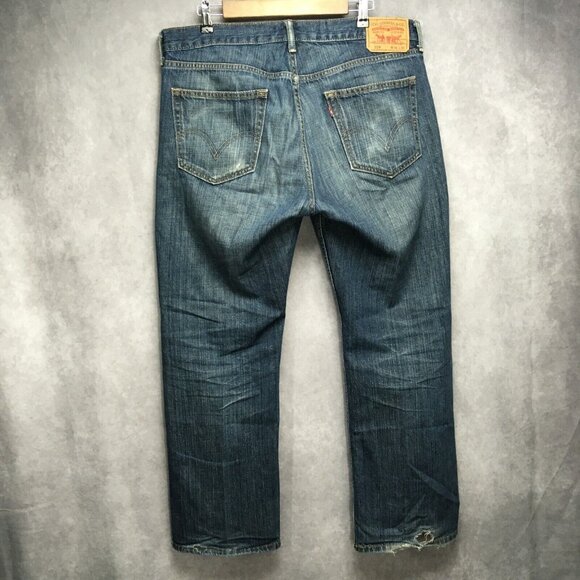 Levis Mens 559 Relaxed Straight Fit Blue Jeans size 36x30 Handsome Faded Denim